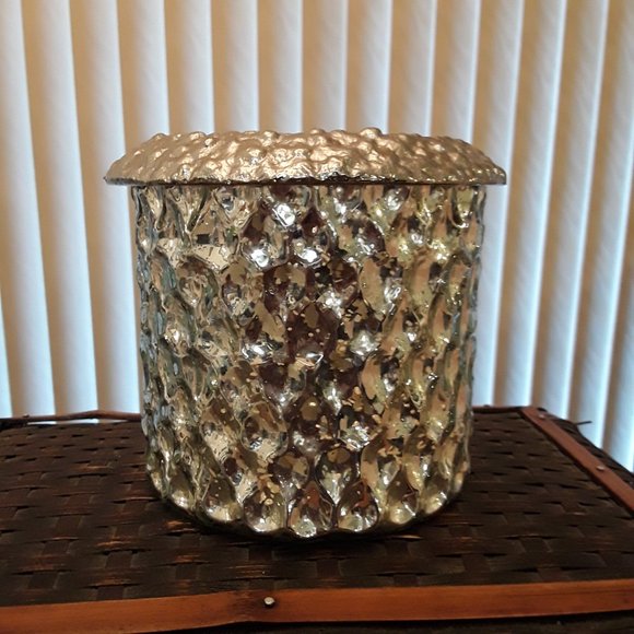 Trio of Metallic Glass Candle Holders Small Size Metallic Colors NEW - Picture 2 of 9